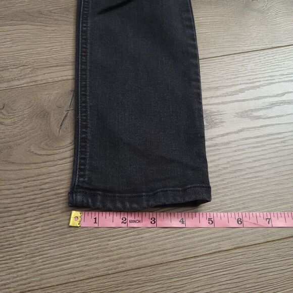 Free People Jeans Women 27 Black Distressed Skinny Hi Rise Bikercore We The Free - Picture 9 of 10